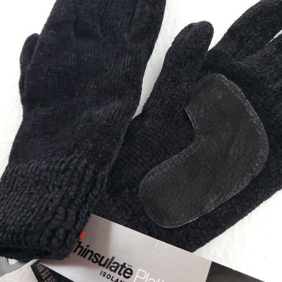 Isotoner Thinsulate Lined Gloves Soft Fuzzy Blk. Signature Casual Women One Size - Picture 7 of 14